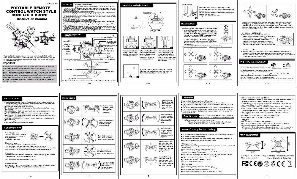 2139528 DA HENG DH - 800 Micro Foldable Quadcopter User Manual