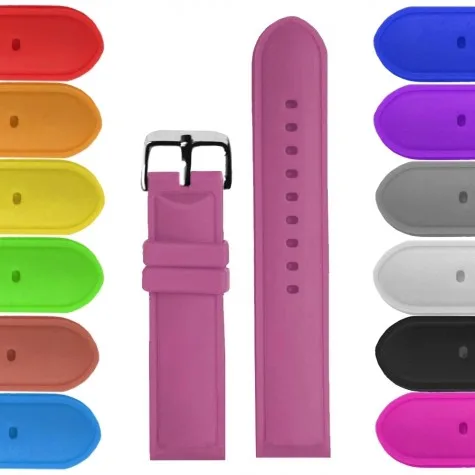 20mm Purple Colour Silicone Jelly Rubber Ladies Watch Band Straps WB1087I20JB