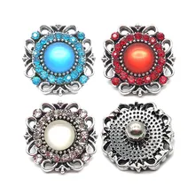 

Wholesale metal Rhinestone Snap Buttons W075 Tree Alloy Diy Jewelry fit 18mm Snap button Necklaces/Bracelets for women