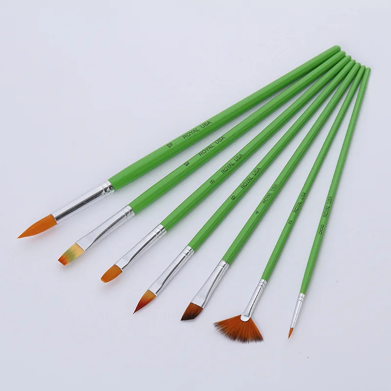 7 Pcs/Set Exquisite Packing Professional Artist Paint Brushes Set For Watercolor Drawing Acrylic Oil Painting Stationary | Канцтовары