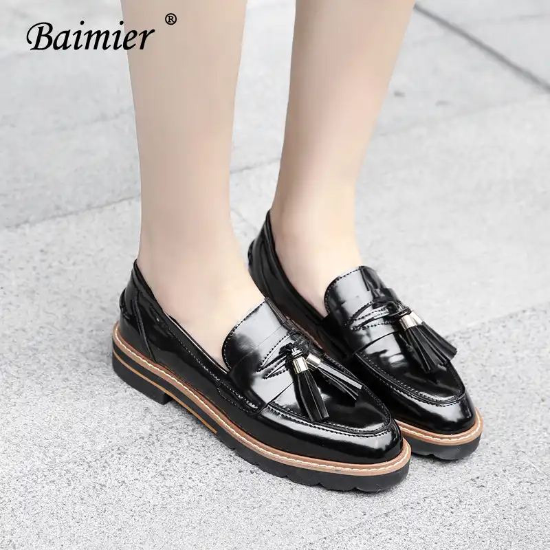 black patent leather oxfords womens