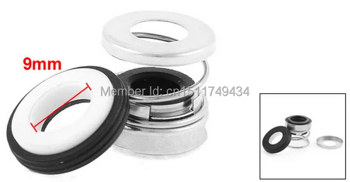 

Rubber Bellows Single Spring 9mm Internal Dia Mechanical Shaft Pump Seal 5pcs