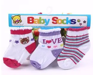 3 пара/лот для новорожденных милый красивые домашние носки для ребенка, не начавшего ходить малышей принтом в виде героев мультфильмов, спортивный нескользящий носок Детские Носки От 0 до 1 года - Цвет: F