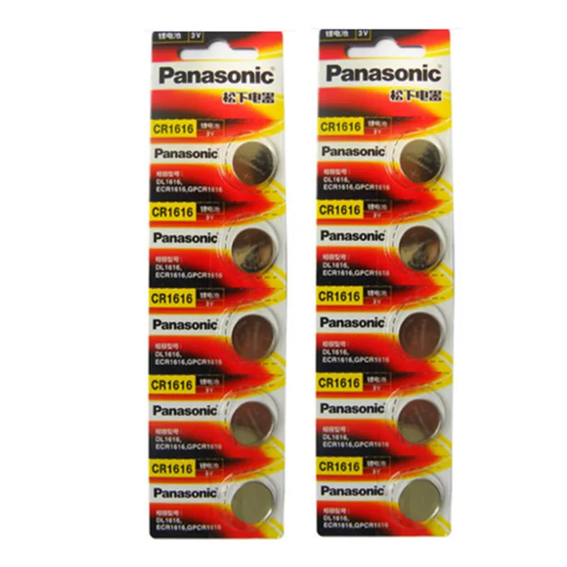 

10 x Panasonic CR1616 Button Cell Coin Batteries CR1616 Car Remote Control Electric Alarm 3V Lithium Battery