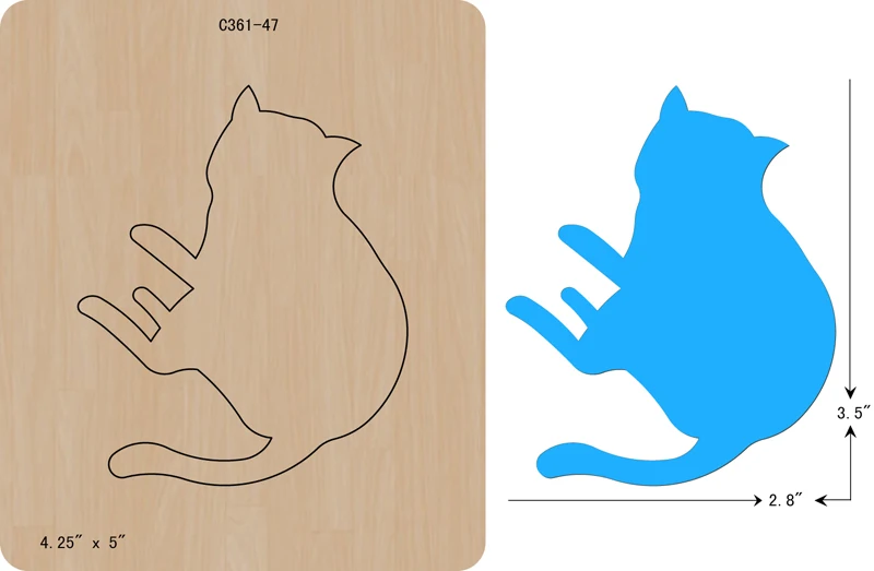 

New cat Wooden die Scrapbooking C-361-47 Cutting Dies