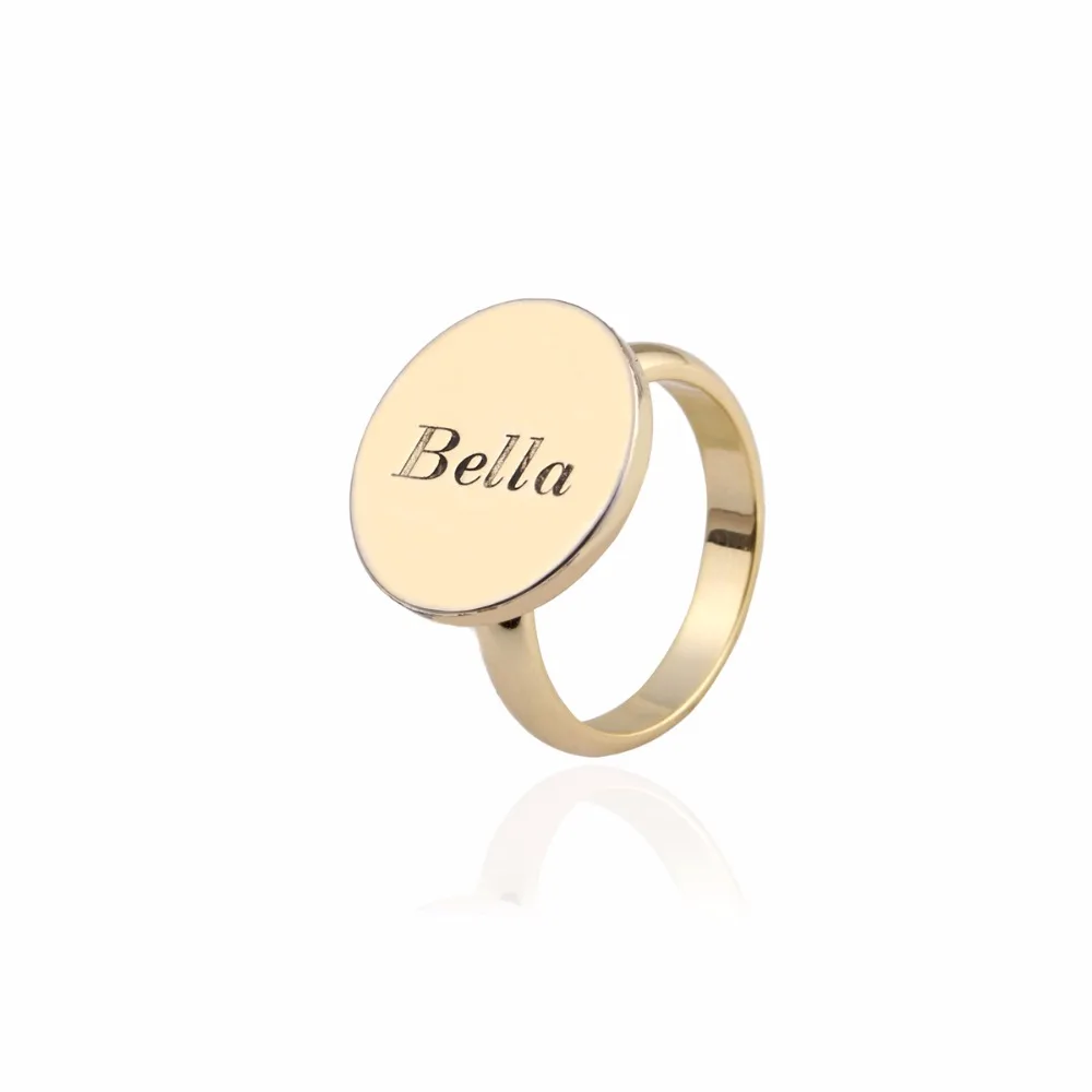 

FYR18 6/7/8/9/10#Ring Personalized Name Jewelry Women Jewelry Round Ring Personalize Engagement Ring
