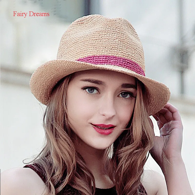 Fairy Dreams Brand Crochet Caps Girl Summer Lafei Straw Hat Sun Hats