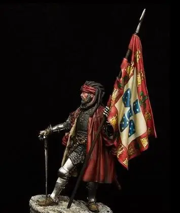

75mm Resin Figure Swordsman With Flag (no base)