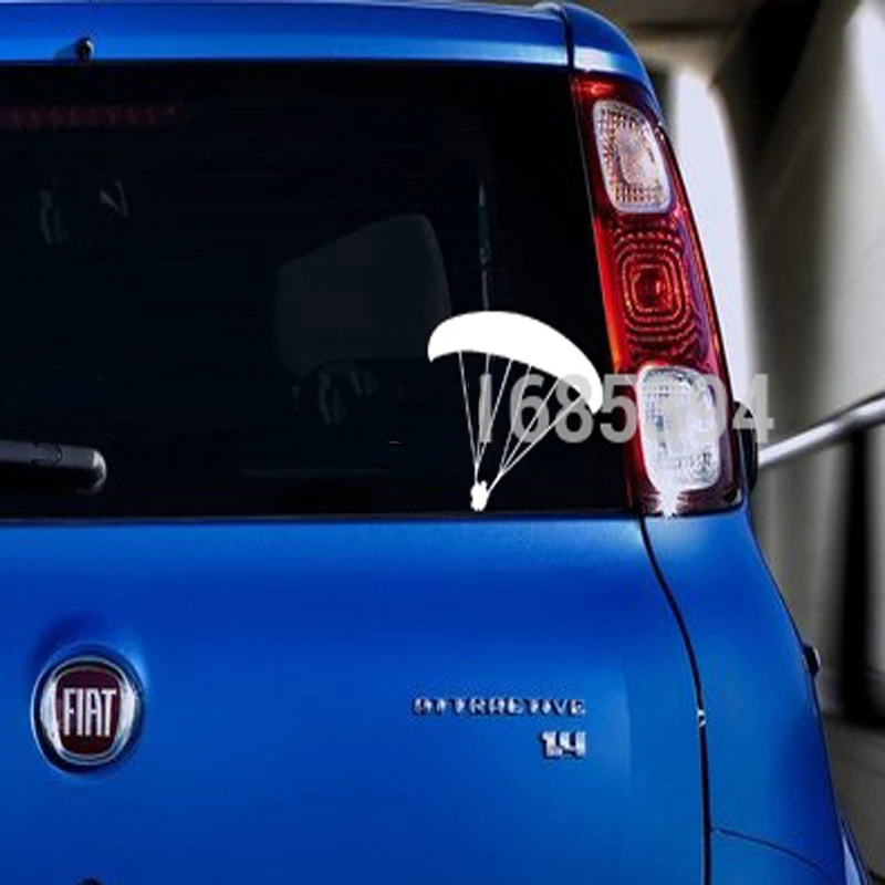 

1pc parachute stickers Paragliding sport graphic Vinyls decals 20x18cm custom for Car window laptop decorative protect stickers