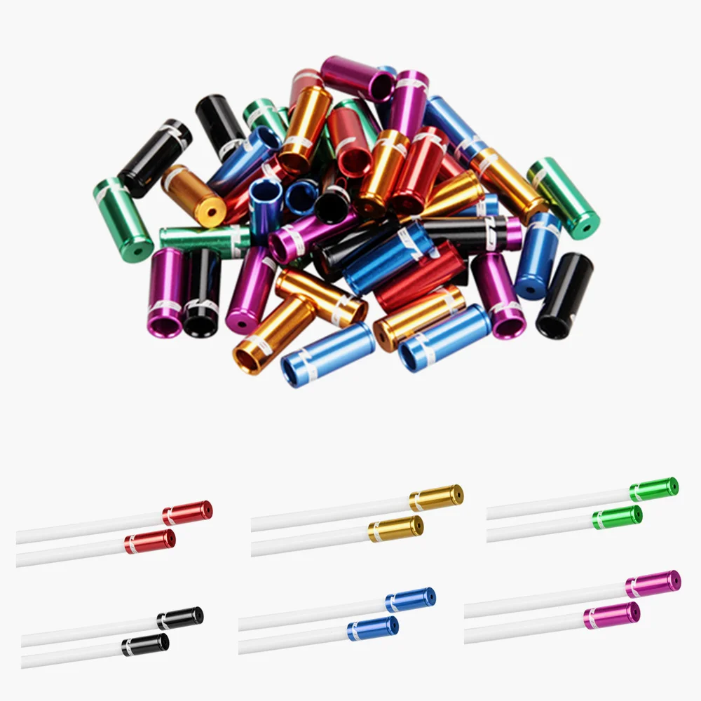 Buy 100Pcs 4mm Cycle Alloy Shifting Cable Housing Ferrule End Crimp Bicycle