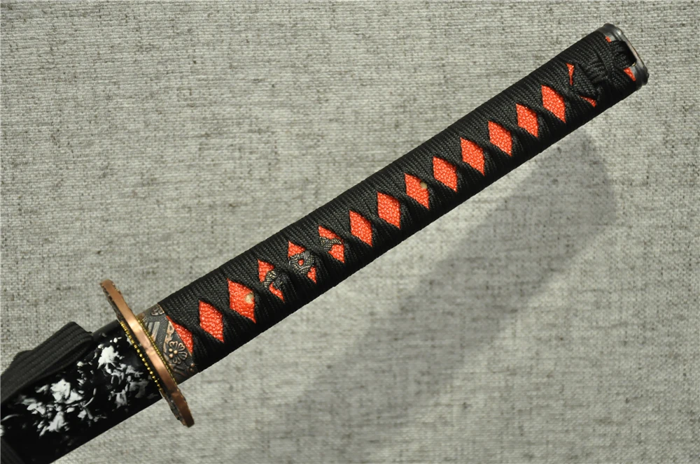Новинка Катана самурайский японский меч вакидзаси Самурай 1060 углеродное лезвие Хамон стальной нож металлический Катана Полный Тан острый Горячий