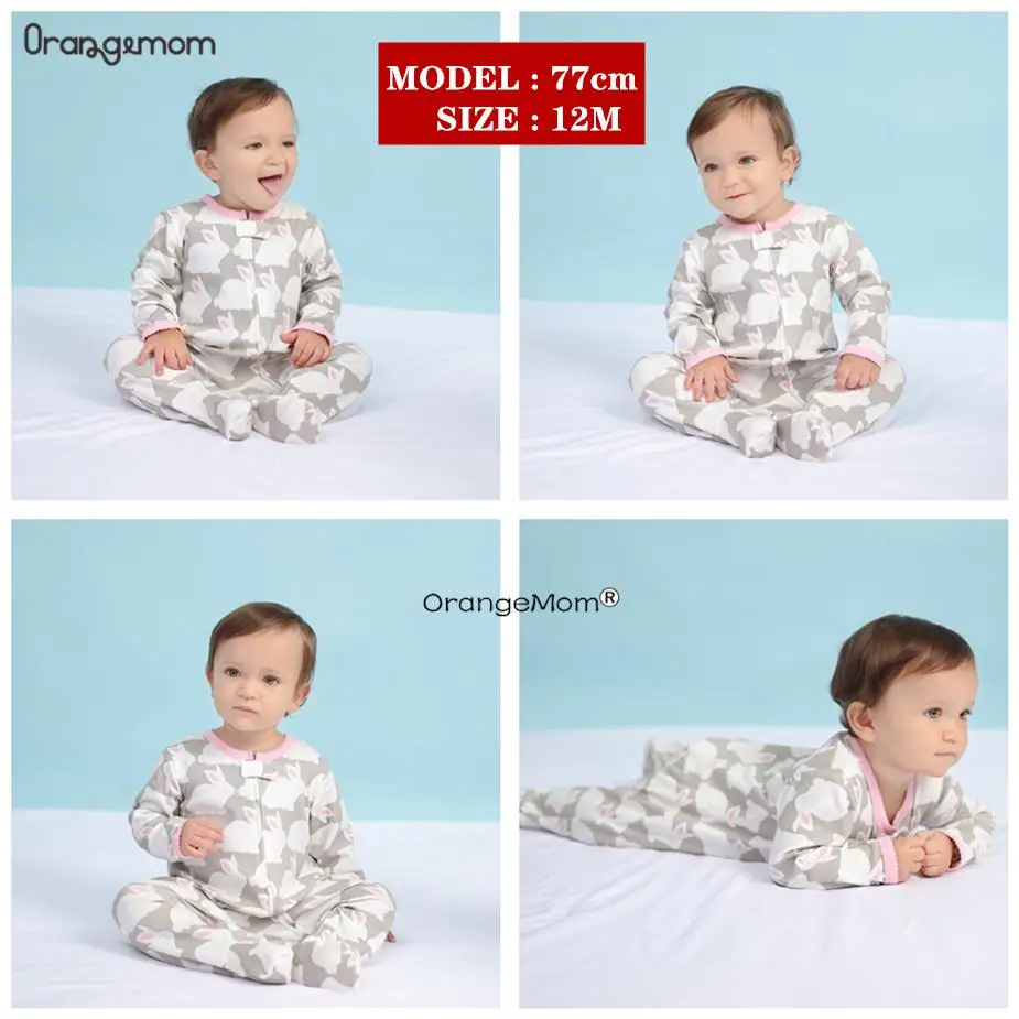 العلامة التجارية orangemom مخزن الرسمي الطفل رومبير الكرتون حللا القطن المولود الجديد فتاة الملابس منامة للأطفال