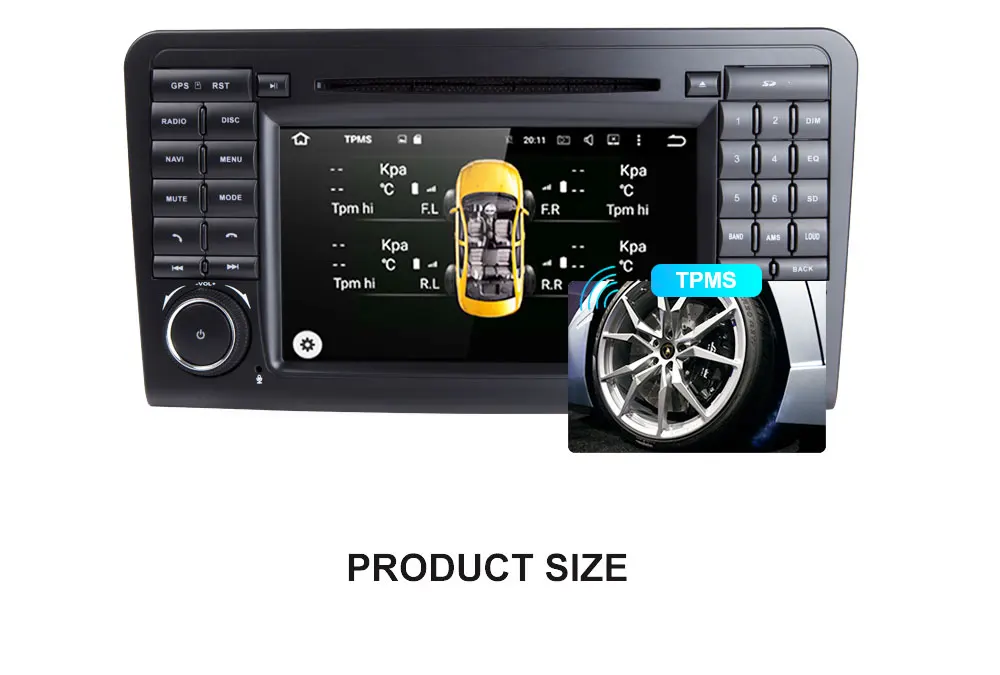 Clearance Two Din Car Multimedia player GPS DVD Player For Mercedes/Benz/ML/GL CLASS W164 ML350 ML500 GL320 Radio FM 19