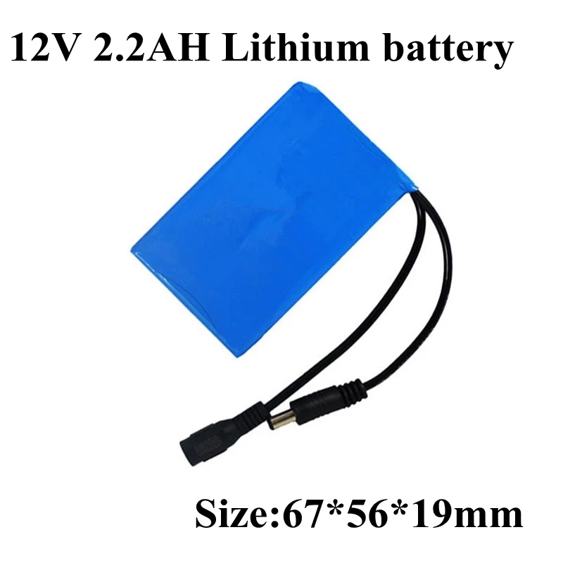 Настраиваемый 18650 12V 2.2Ah литий-ионный 11,1 v 2200mah DC штекер для Светодиодный светильник для камеры, перезаряжаемый литиевый аккумулятор+ зарядное устройство