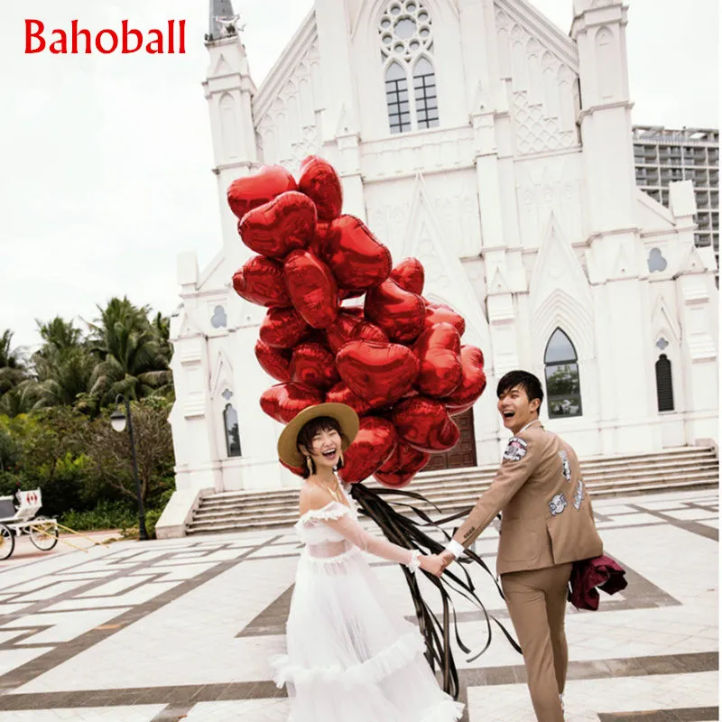 

5pc 18inch Happy Birthday Heart Inflatable Foil Balloons for Birthday Party Decorations Helium Balloon Globos Wedding Decoration