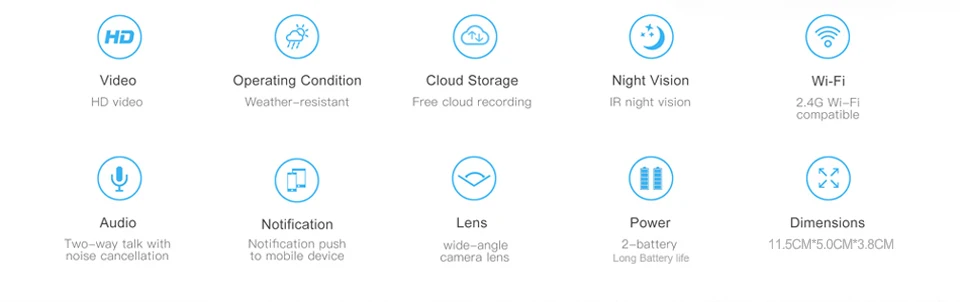 Cdycam, новинка, HD 1080 P, Wifi, водонепроницаемый, видео дверной звонок, беспроводной, для дома, батареи, камера, двусторонняя, аудио, разговор, ночное видение, PIR, умная дверь