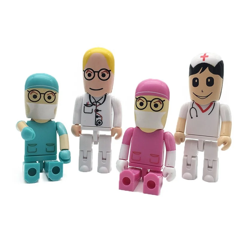 

XIWANG Cartoon Creative Doctor Nurse Flash Drive Hi-Speed USB 2.0 4GB 8GB 16GB 32GB 64GB Hard Drive Pendrive Memory Stick