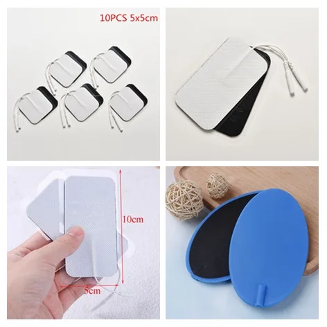 2/10PCS Massage Electrode Pads For EMS Tens Machine Massager 5 Styles Long-Life Head Electrode Lead Wires Cable Therapy Machine