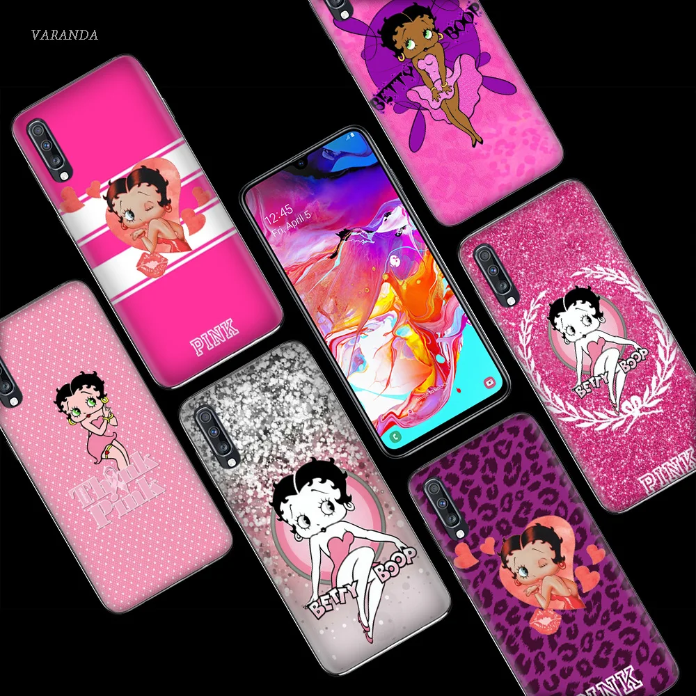 

Pink Sexy Betty Boop Case for Samsung Galaxy A50 A70 A80 A60 A40 A30 A20 A10 M40 M30 M20 M10 A6 A8 Plus 2018 TPU Phone Bags Capa