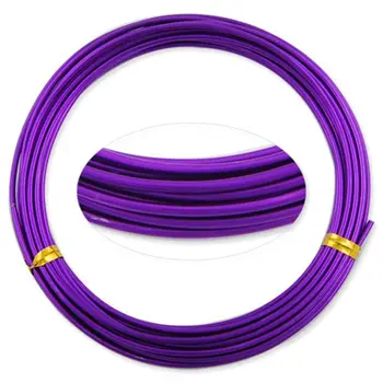 

5 M/Roll 2mm Dia Round Aluminum Wire Jewelry Wrapping Craft Wire, 10 Rolls/Lot, 11# Color-D1262