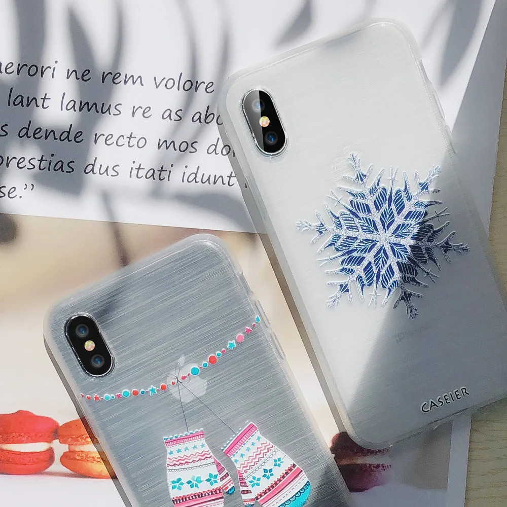 CASEIER чехол на айфон для iPhone 7 6 XS Max новогодний прекрасный Рождественский чехол на айфон для iPhone 7 8 XR XS Max год мягкий чехол TPU чехол на айфон 7 дляч ехол на айфон 7 8 6 6s Plus XR 5s Capinhas