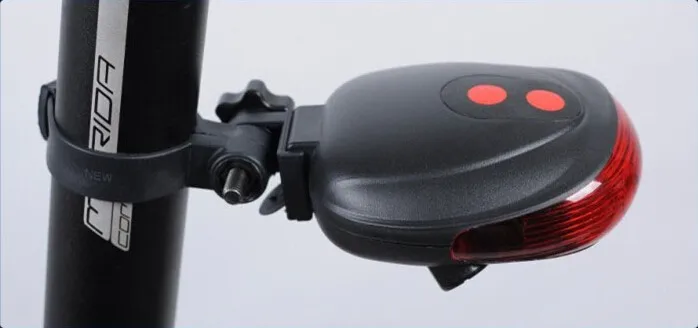 Flash Deal 5LED+2Laser 7 Flash Mode Bicycle Safety Rear Lamp Waterproof Bike Laser Tail Light Headlight Warning Lamp Flashing Light MBI-01 5