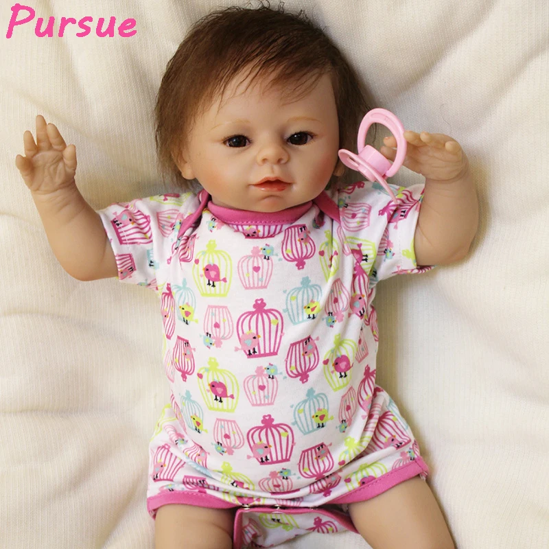 

Pursue 53cm Silicone Baby Reborn Dolls Lifelike Doll Reborn Babies Toys for Girl Pink Reborn Baby Doll Gift brinquedos for Kids