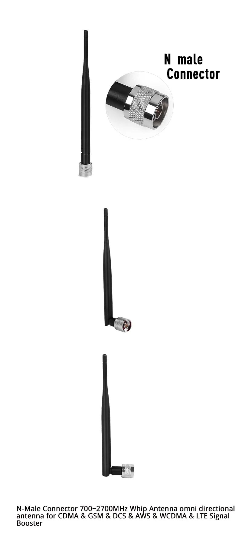 Fora da Antena de Yagi Dcs para Antena do Chicote do Repetidor 4g do Impulsionador do Sinal do Telefone Ganho Cdma Umts Gsm Lte 2g 3g Celular 700-2700mhz 12dbi 3 Estação de retransmissão