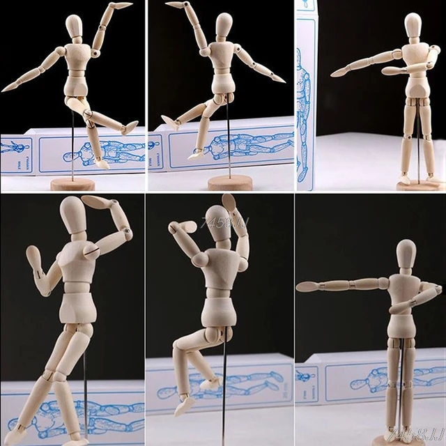 Amazon.com: 13cm Drawing Mannequin Wooden Human, Posable Art Manikin  Jointed Perfect Artistic Mannequin with Base and Flexible Body, for Home  Decoration/Drawing The Human Figure