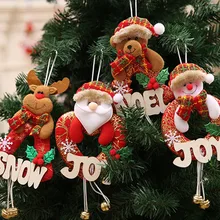 Рождественские украшения Рождественские игрушки, подарки Санта Клаус Снеговик куклы Дерево колокол украшения Рождественские украшения для дома