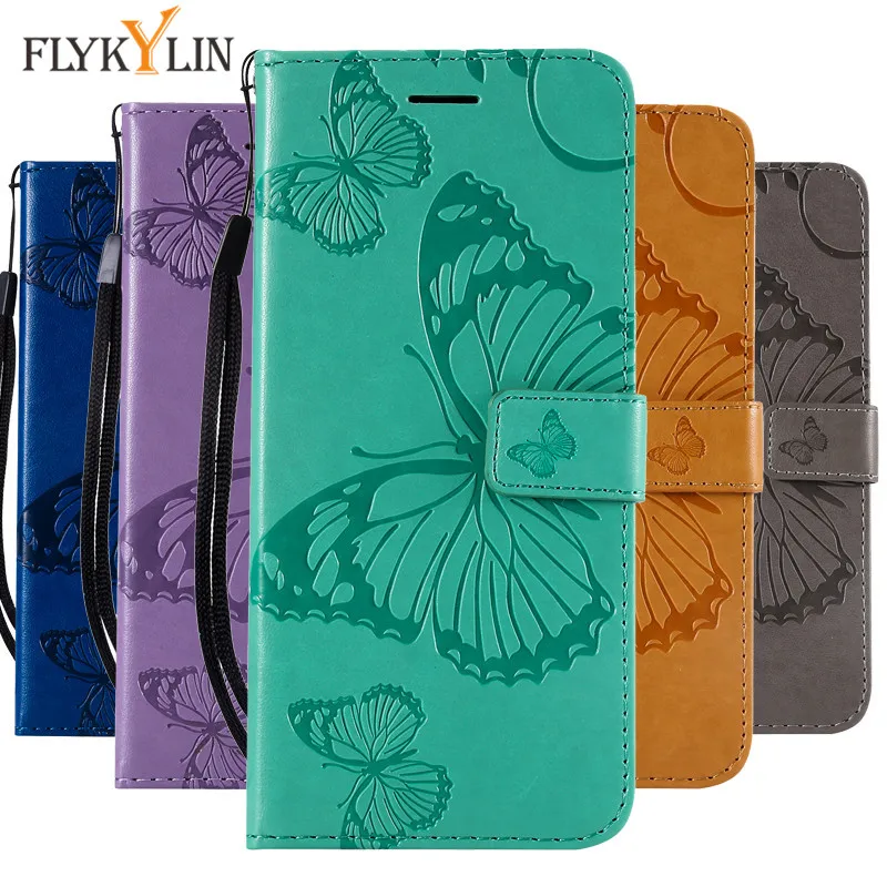 Кожаный чехол FLYKYLIN на СПС Fundas huawei Nova 3i 3 Coque 3D бабочка с клапаном чехлы для