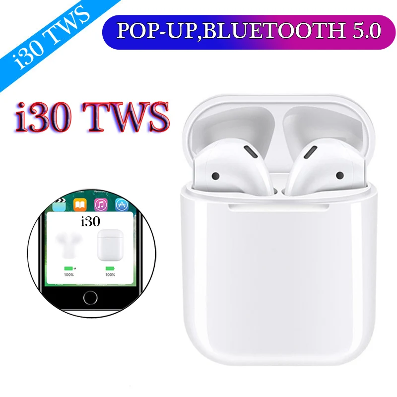 

i20 i30 i60 i80 i100 TWS Pop Up Headset Wireless Bluetooth Earphones binaural call Support QI Wireless Charging Mobile Earbuds