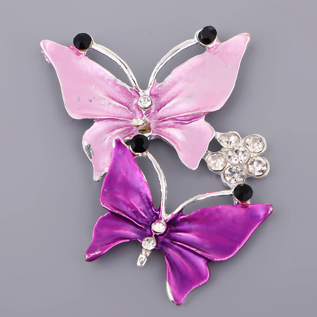 2Pcs Colorful Butterfly Rhinestone Flatbacks Crystal Flat Back Cabochon Buttons Scrapbooking Slime Charm DIY Embellishment Craft