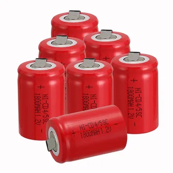 

Anmas power new arrival 6 PCS Ni-Cd 4/5 SubC Sub C battery Rechargeable Battery 1.2V 1800mAh with red Tab 3.3cm x 2.2cm