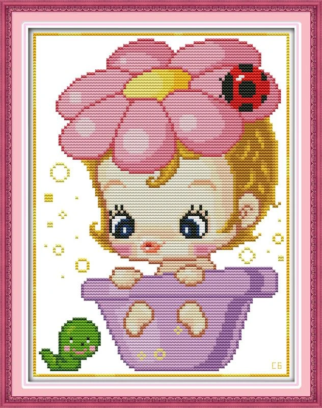 baby girl cross stitch kits