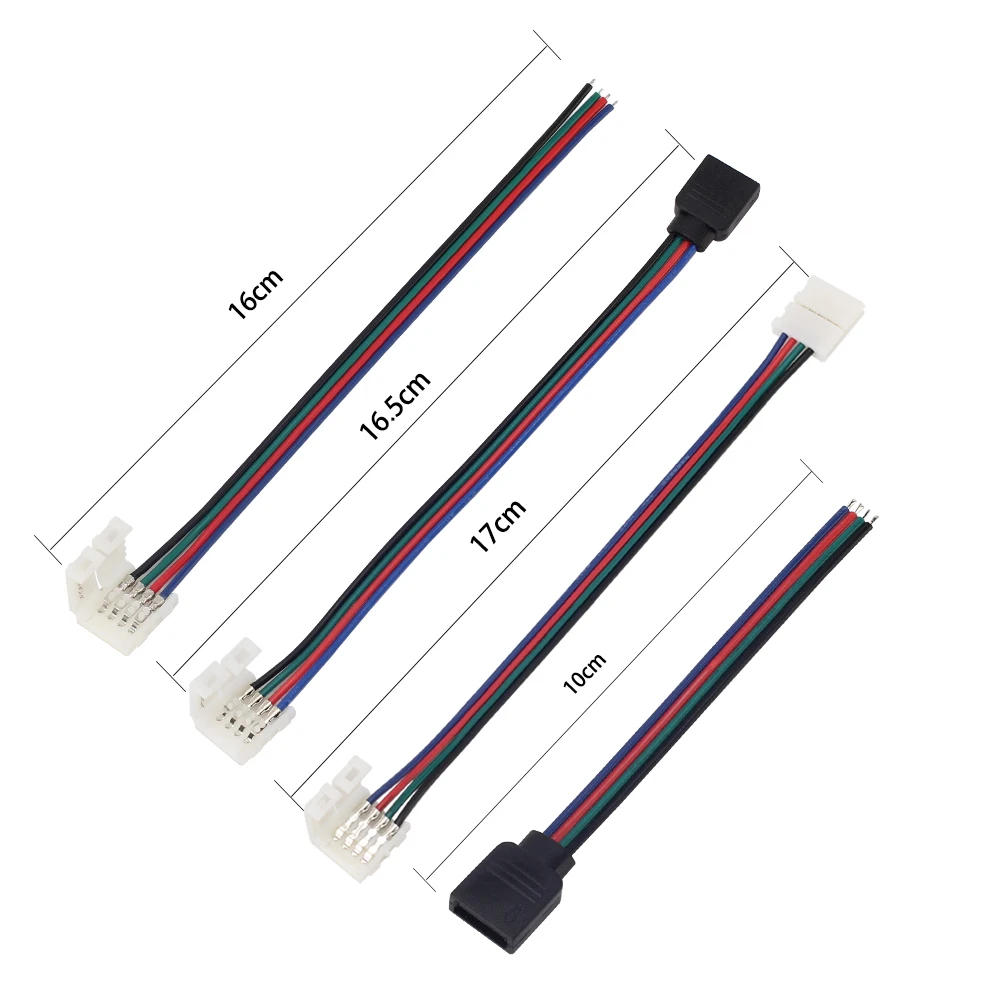 

5PCS/Lot 4Pin 5Pin LED Strip Connector for RGB RGBW RGBWW Color 5050 LED Strip Wire Connection Extension Connector Cable