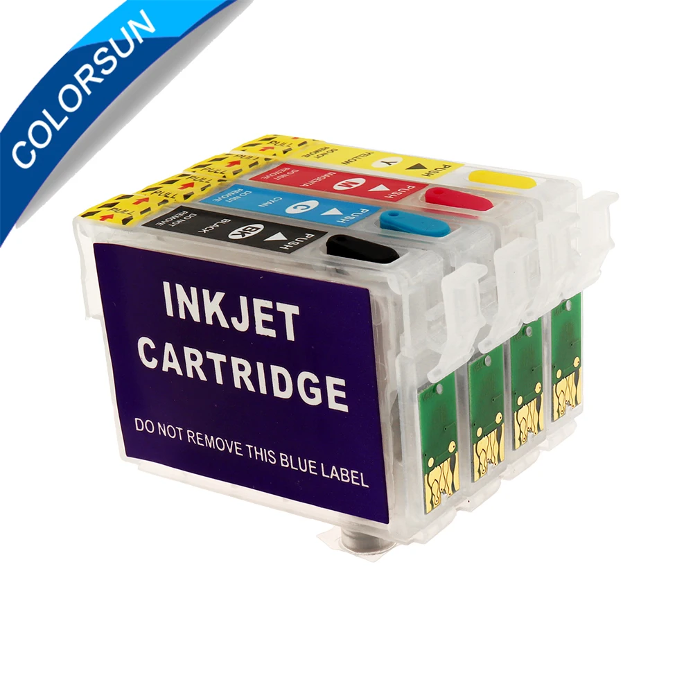 

Colorsun T1281/T1282/T1283/T1284 128 Refillable ink cartridge for Epson Stylus SX130 S22 SX225 SX425W SX435W SX445W Printer