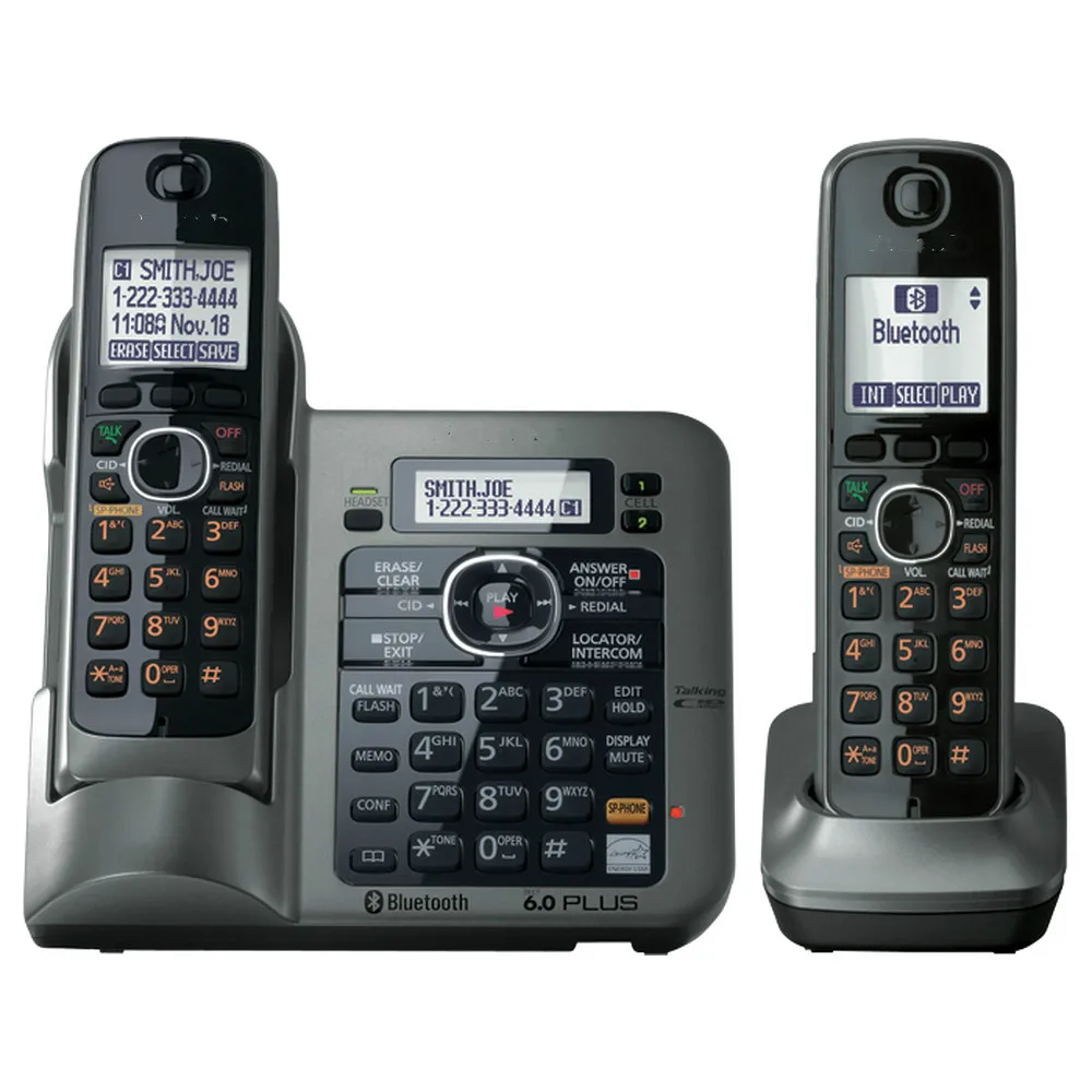 2 трубки серии 6 0 DECT KX TG7641 link to cell цифровой беспроводной телефон|cordless phone|dect 6.0wireless