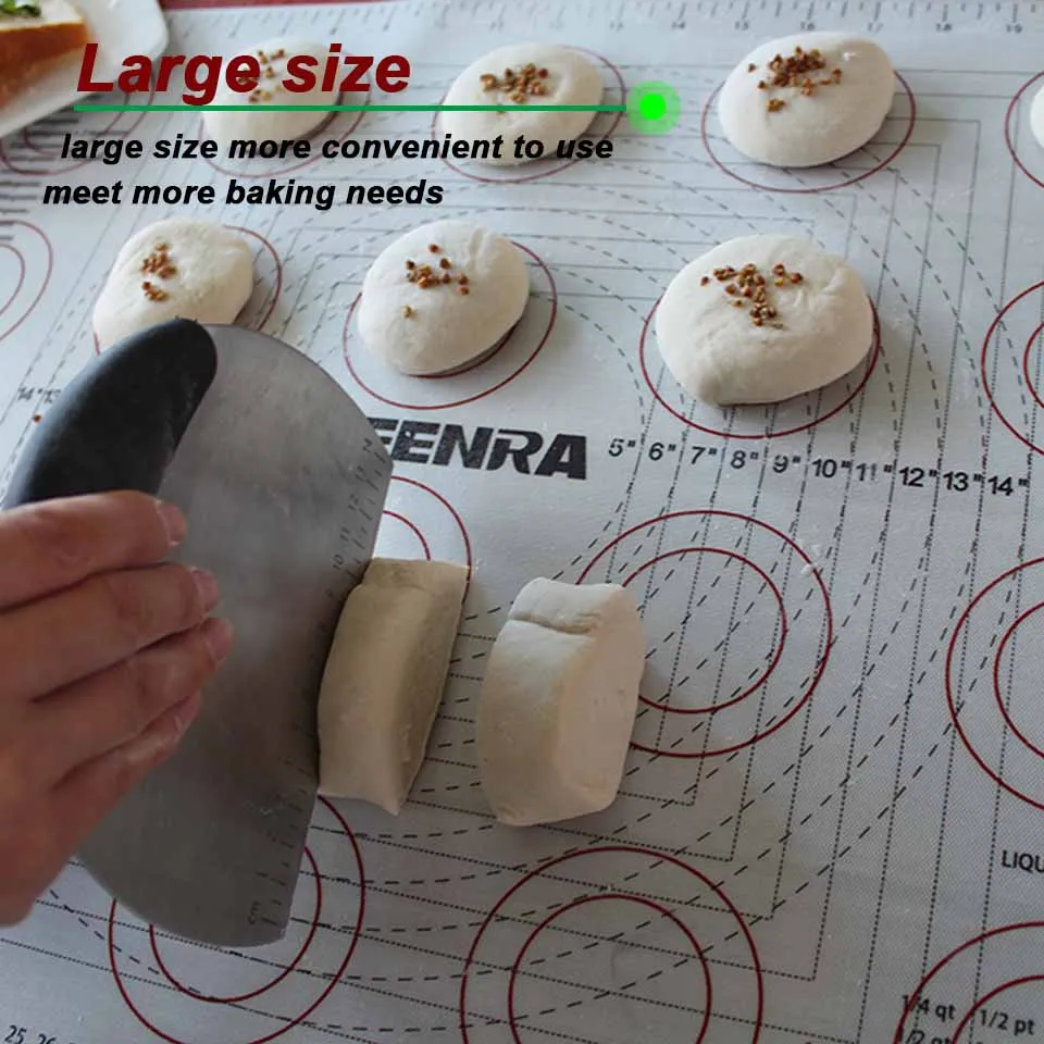 TEERNA антипригарный коврик для выпечки Большой силиконовый коврик для раскатки теста Макарон силиконовый коврик для выпечки тортов Инструменты для выпечки формы для выпечки