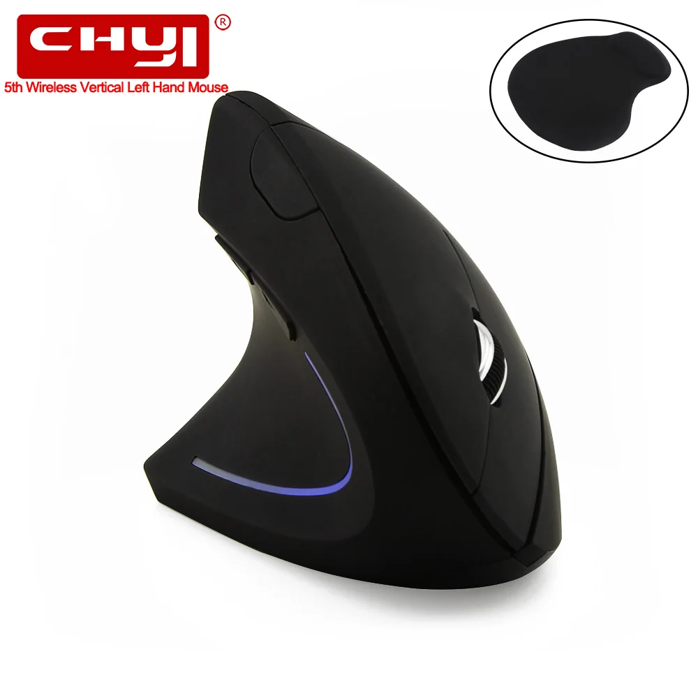

Wireless Left Hand Vertical Mouse Ergonomic 800-1200-1600DPI Optical Computer Gaming Mouse with Mice Kit For Laptop PC gamer