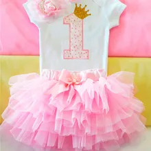 Платье для дня рождения для маленьких девочек 1 год новые платья на крестины для малышей пышные платья-пачки для малышей, наряд для первого года платье для девочек 12 месяцев