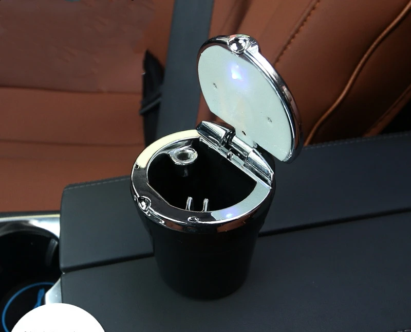 Портативная автомобильная пепельница со светодиодной подсветкой для сигарет и
