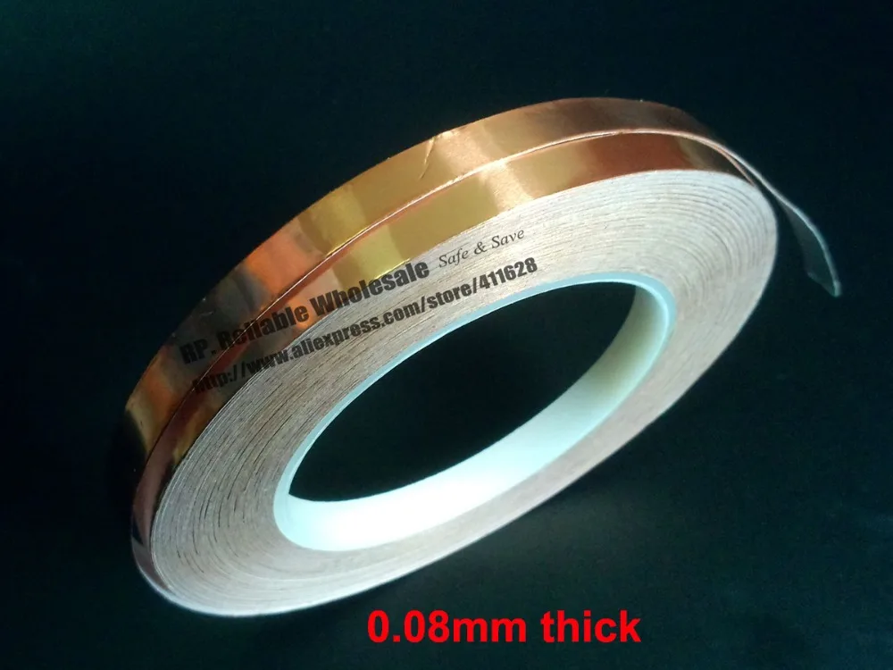 (0.08mm Thick), 5mm*30m Single Adhesive Conductive Copper Foil Tape