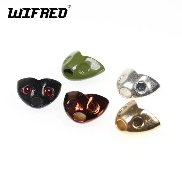 

5PCS Fly Tying Fish Head Fish Mask Streamer Tying Size S L Sculpin Helmet Streamer
