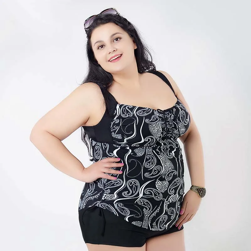 

2019 hot sale dot print plus size swimwear two piece swimsuit for women summer dress big plus size bodysuit biquini suit 6XL