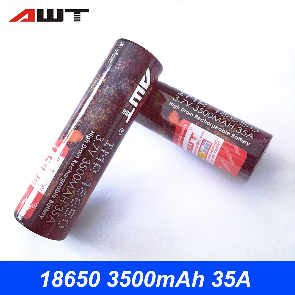 

AWT 18650 Battery 35A 3500mAh Vape Battery for SMOK Vaporesso Luxe Wismec Reuleaux RX2/3 RX GEN3 RX200S VS VTC5 VTC6 HG2 T041
