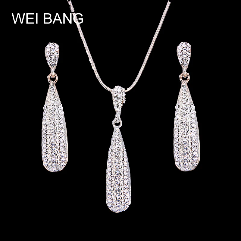 Комплект из колье и серёг с кристаллами|jewelry sets wedding|earring necklace setnecklace set |