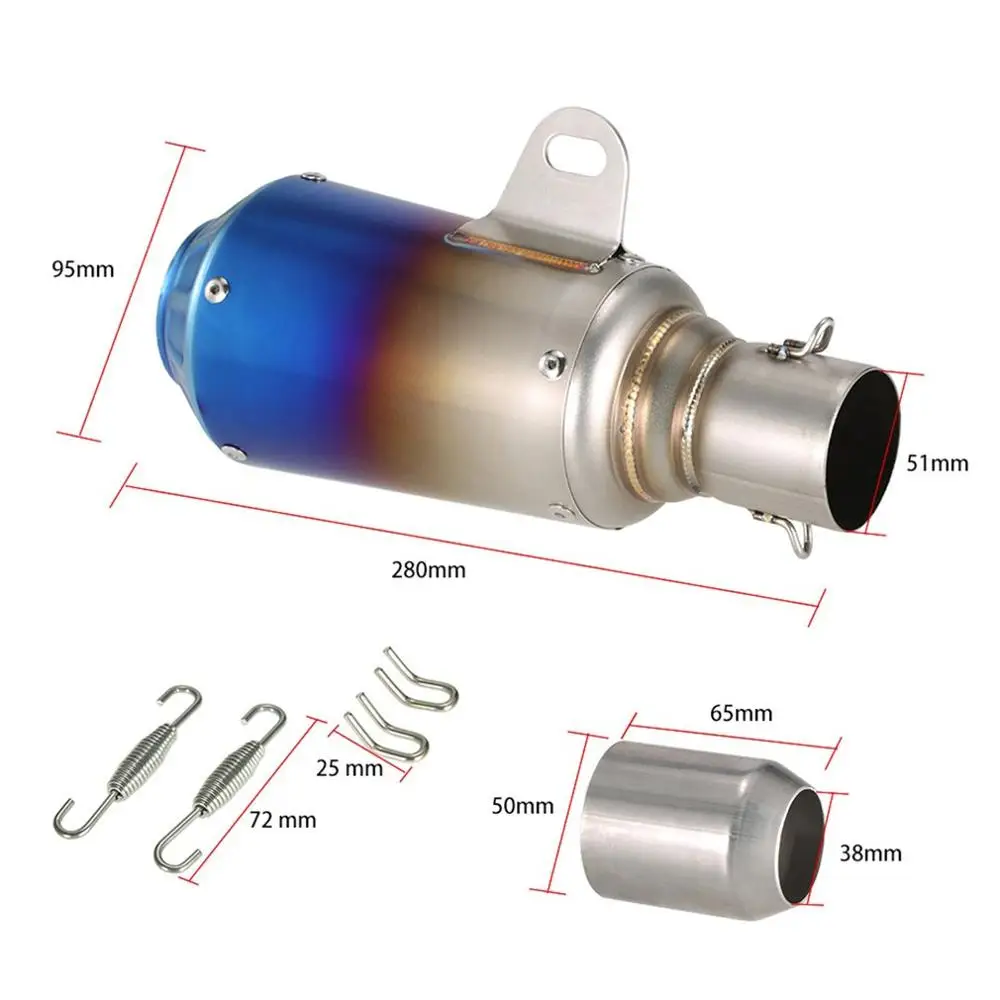 SLD145-SC06 38-51 мм Универсальный Регулируемый выхлопной глушитель мотоцикла задний хвост