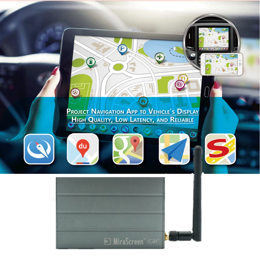 

Mirascreen C1 Auto Car WiFi Display Dongle Smart Media Streamer Wireless Screen Mirroring Miracast Airplay DLNA for Mobile Phone