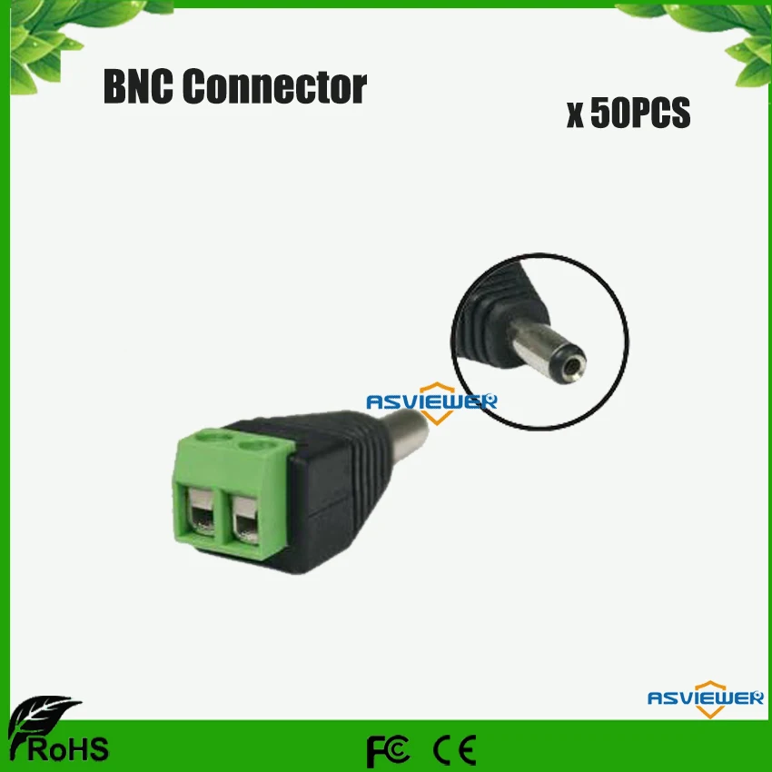

2.1 x 5.5mm CCTV camera DC Power Male Jack Connector 50pcs/Lot